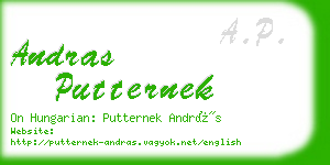 andras putternek business card